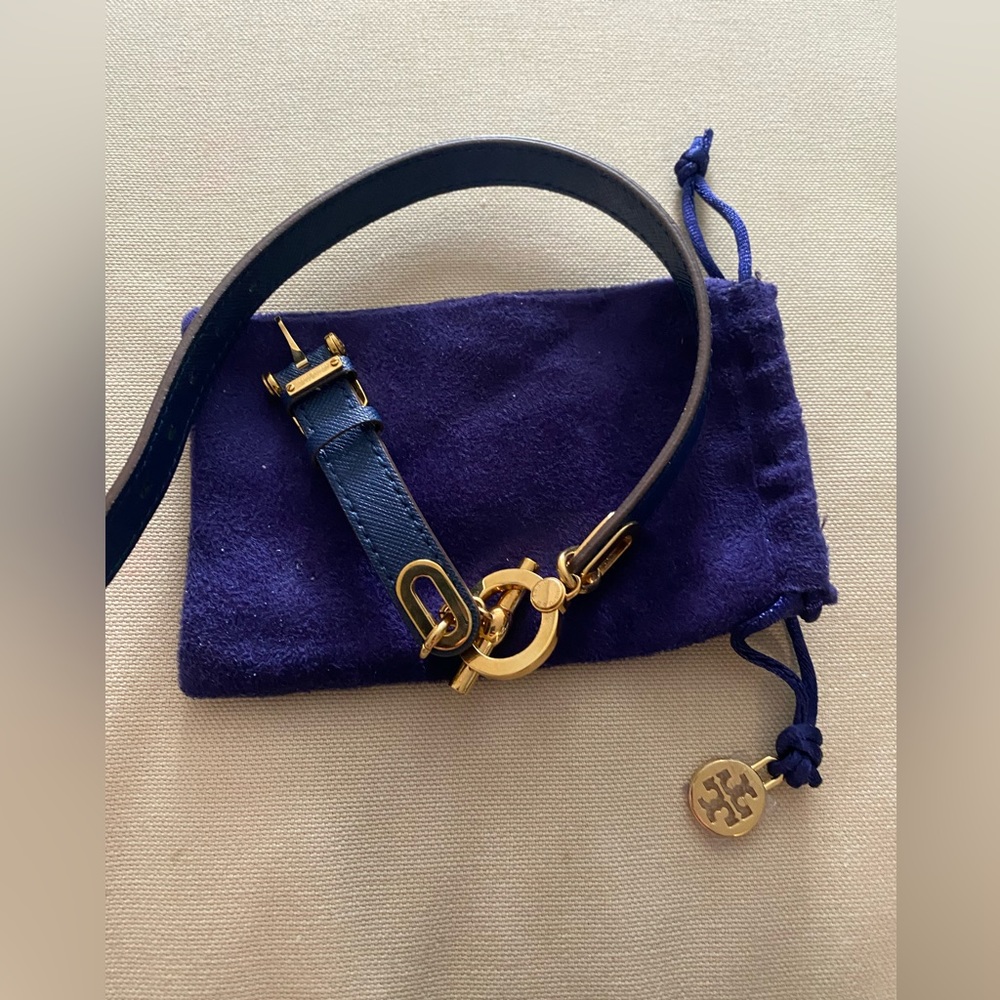 Henri Bendel- Navy Blue Belt Buckle Wrap around Bracelet New